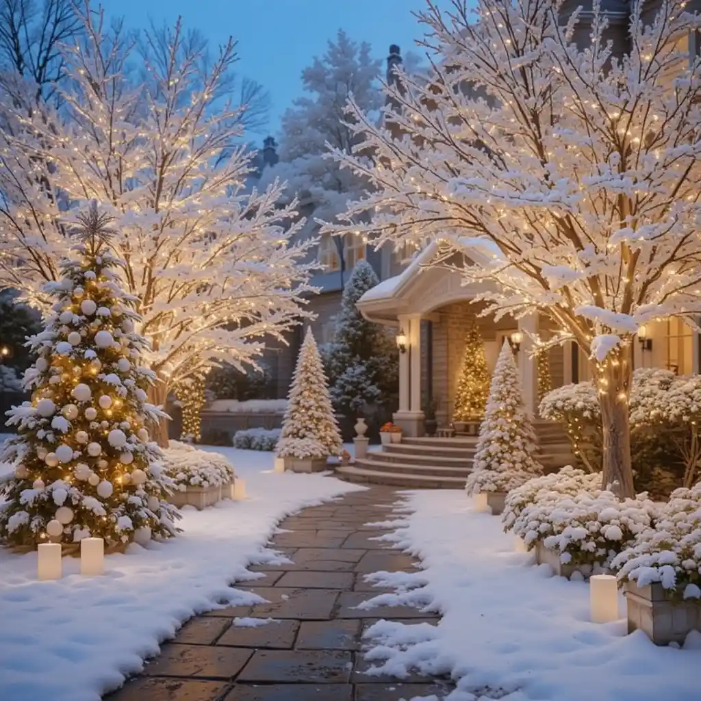 Christmas Gold and White Decor