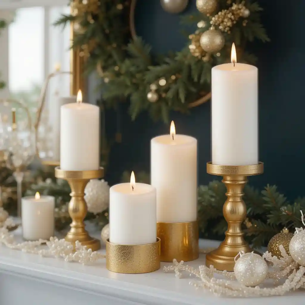 Christmas Gold and White Decor