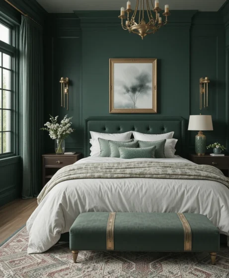  Dark Green Bedroom