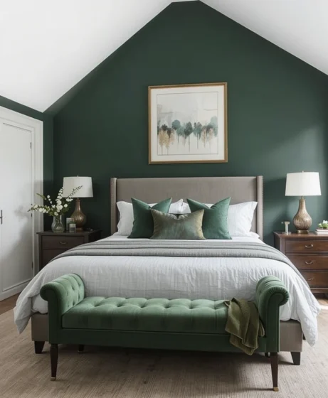  Dark Green Bedroom