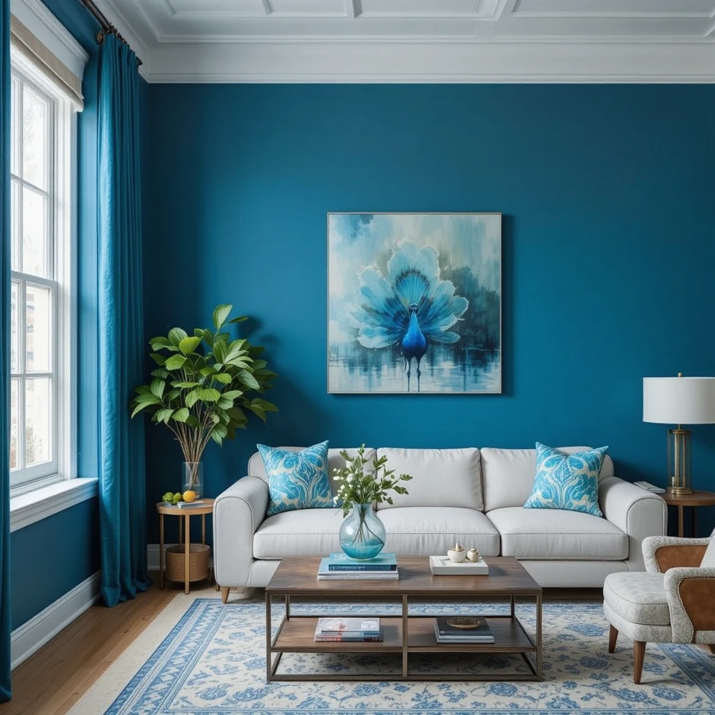 Peacock Blue Paint Colors