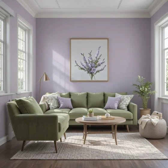 Lavender + Green Color