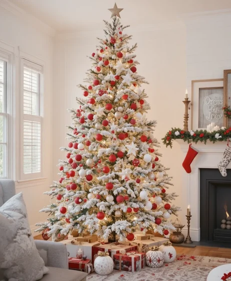 Red & White Christmas Tree