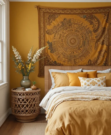  Mustard Yellow Bedroom
