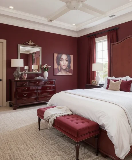 Maroon Bedroom