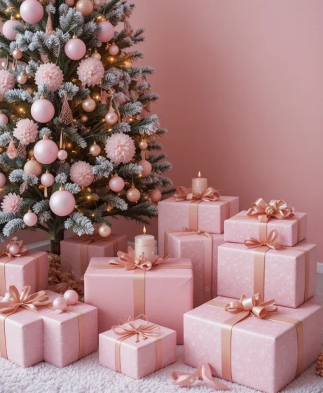 Pink Christmas Aesthetic