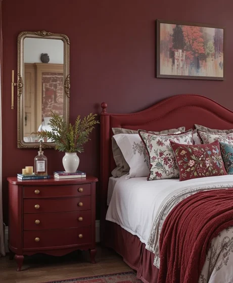 Maroon Bedroom