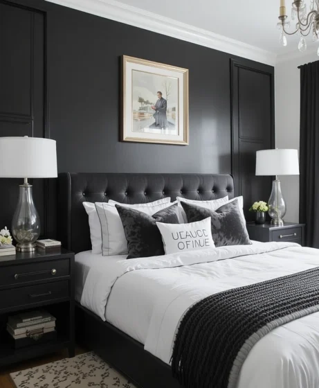 Black and White Bedroom