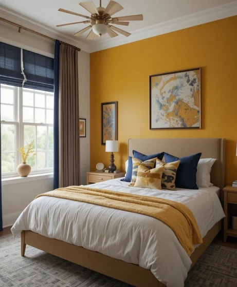  Mustard Yellow Bedroom