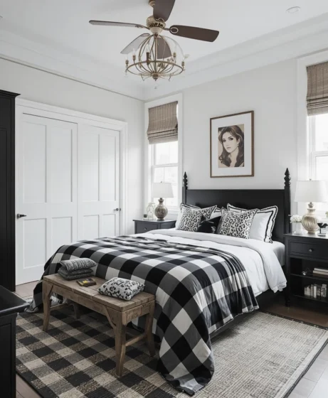 Black and White Bedroom