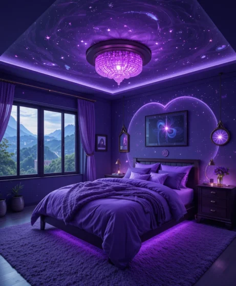Purple Celestial Bedroom
