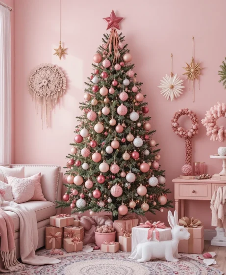 Pink Christmas Aesthetic