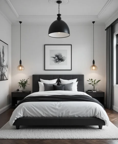 Black and White Bedroom