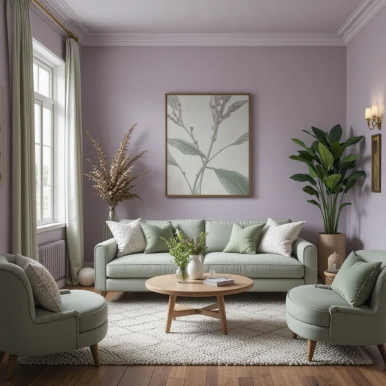 Lavender + Green Color