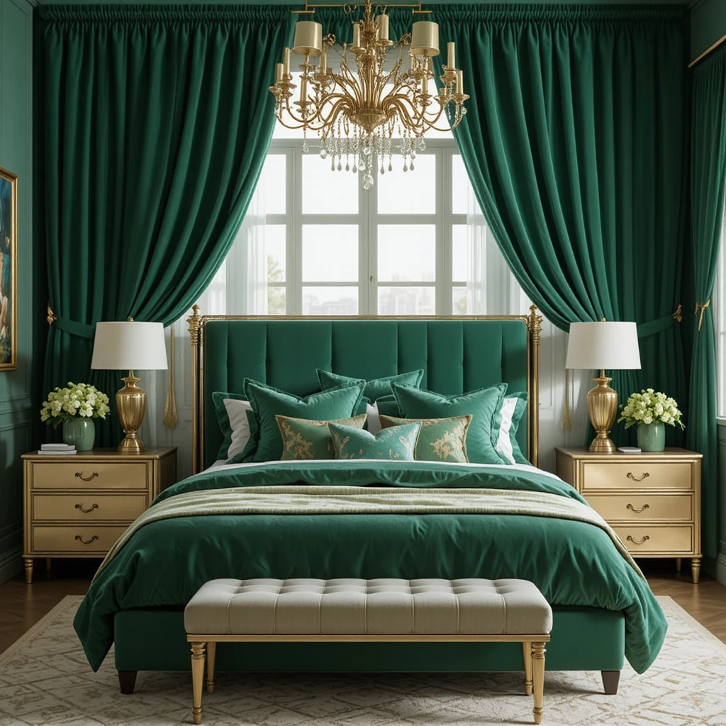 💚 18 Emerald Green and Gold Bedroom Ideas That Bring Royal Elegance to Your Space