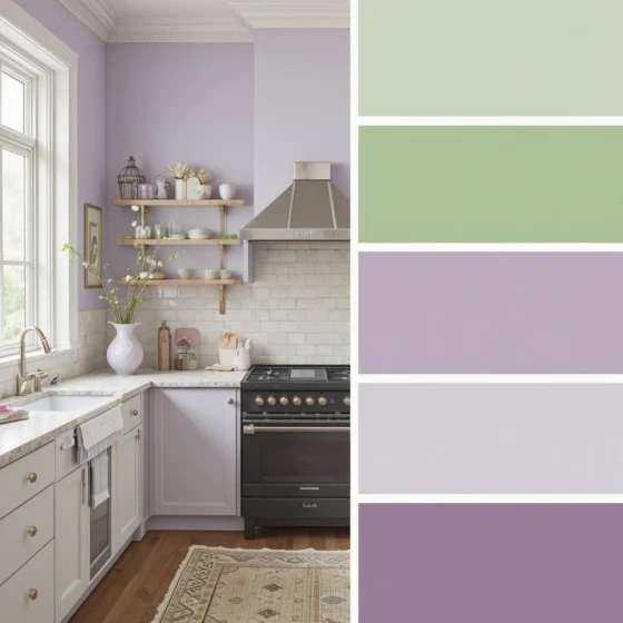 Lavender + Green Color