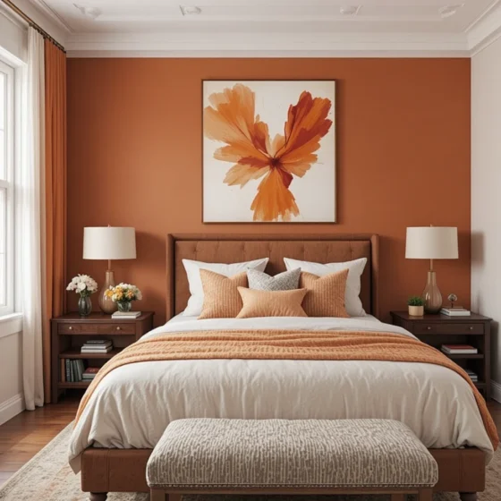 Burnt Orange Bedroom