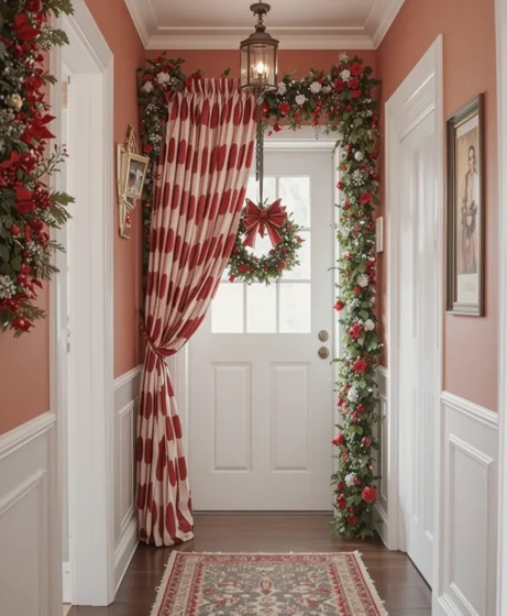  Red and White Christmas Hallway