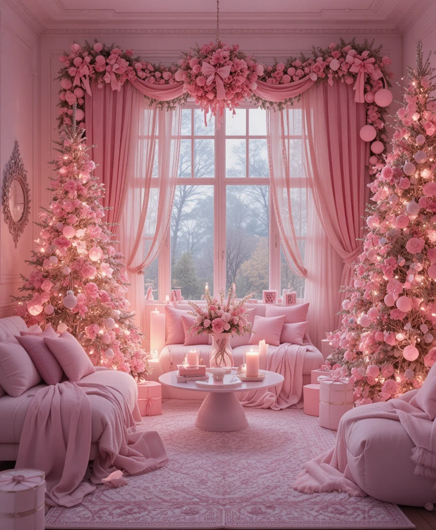 Pretty in Pink: 22 Stunning Pink Christmas Décor Ideas for a Magical