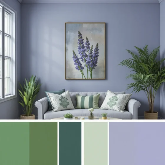 Lavender + Green Color