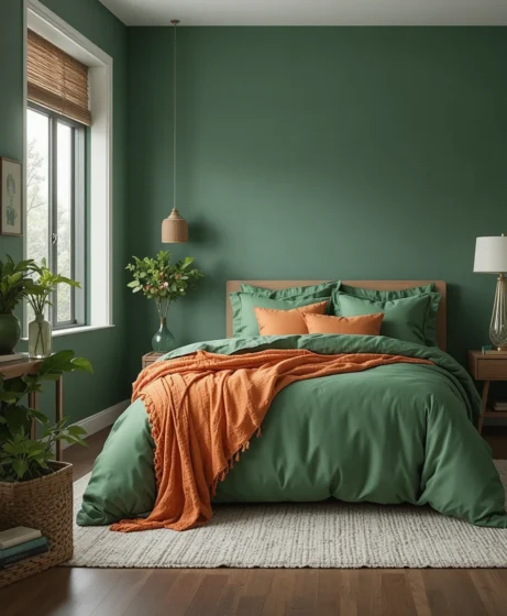  Green and Orange Bedroom