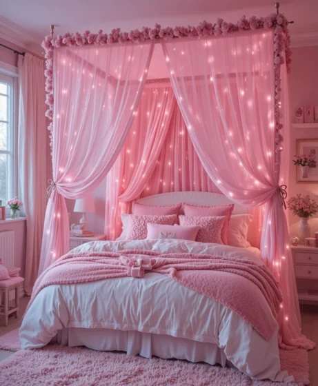Pink Christmas Bedroom