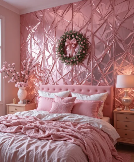 Pink Christmas Bedroom