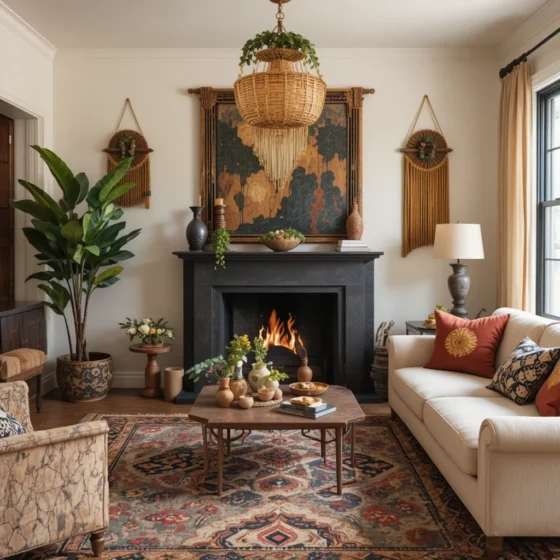 Afrobohemian Living Room