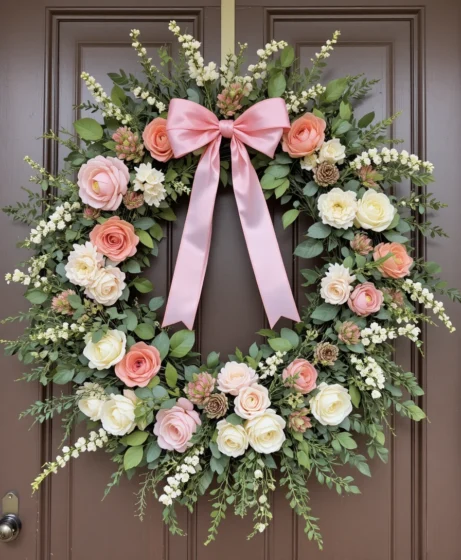 Spring Wreath Front Door