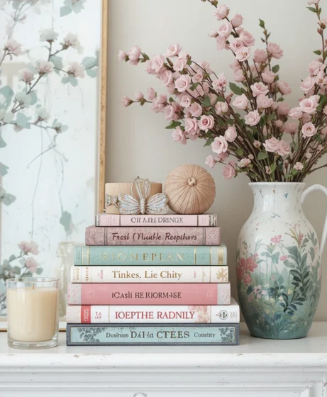 Spring Mantel Decorating