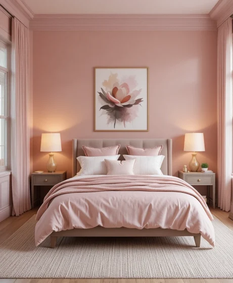Earthy Pink Bedroom