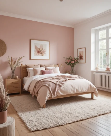 Earthy Pink Bedroom