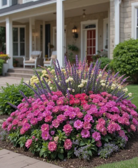 Flower Beds in Front of House