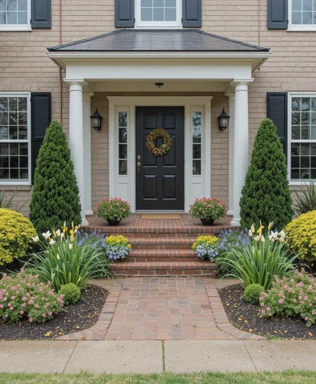Flower Beds in Front of House