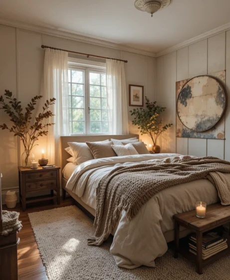  Earthy Cozy Bedroom 