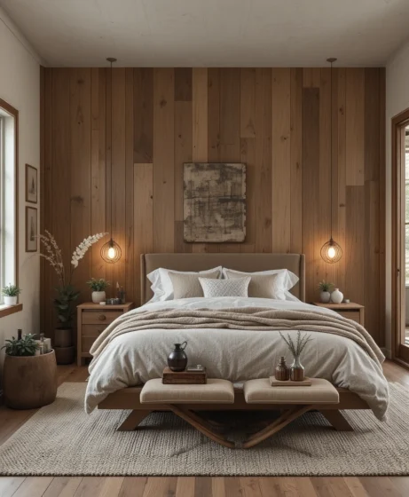  Earthy Cozy Bedroom 